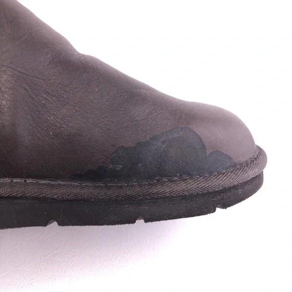 UGG Locarno Brown Leather Tall Winter Boots 8 - Picture 11 of 15